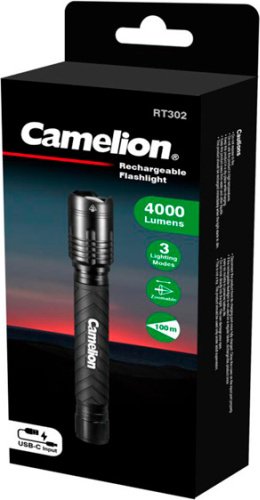 Турестический фонарь Camelion RT302-TB ручной черный