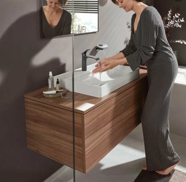 Смеситель Hansgrohe Vivenis 75023340, латунь, цвет черный купить,243900