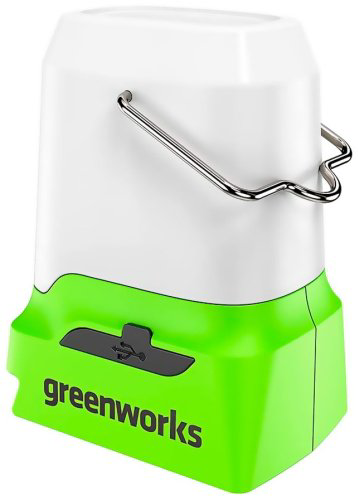 Турестический фонарь Greenworks 3501007 кемпинговый зеленый