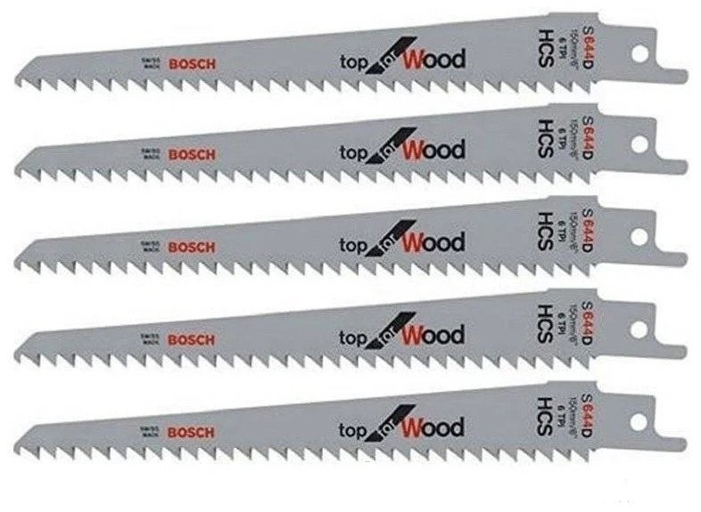 Сабельное пильное полотно Bosch S-1531 L TOP FOR WOOD 2608650676 240 мм 5 шт