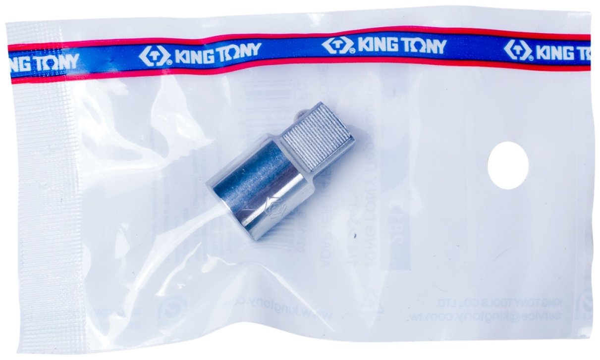 Переходник KING TONY стандартный (Cr-V) 1/4 - 3/8, 2813, 1 шт