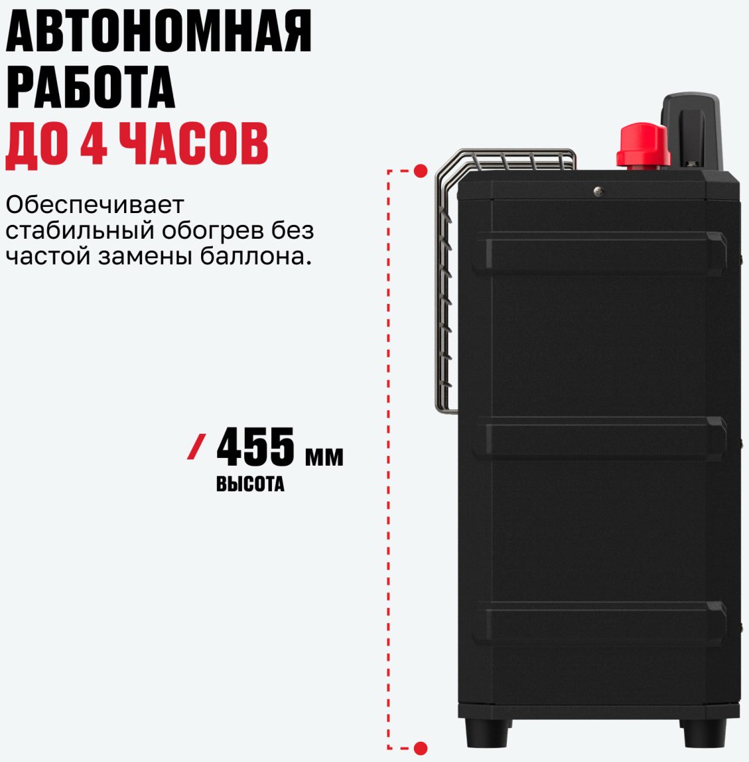 Газовый обогреватель мобильный ALTECO ALTECO PH 2 ECO 93058 (2 кВт конвективный обогрев до 25 кв.м)