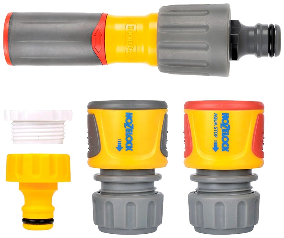 Набор для полива HOZELOCK 100-100-228 D: 1/2 (13 мм), 3/4 (19 мм), 5/8 (15 мм), стандарт, режимов полива: 3, 4 шт