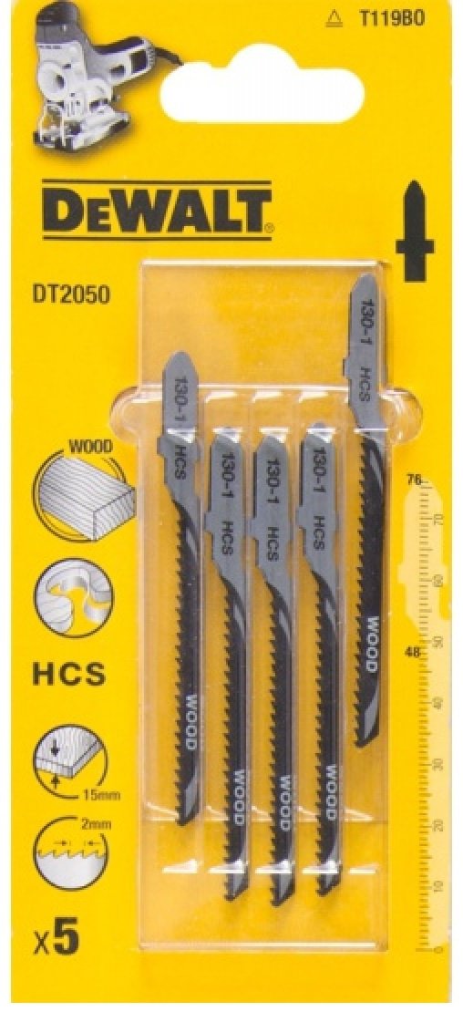 Пилки для лобзика по дереву 5 шт. DeWALT DT2050