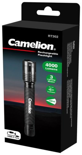 Турестический фонарь Camelion RT302-TBKF ручной черный купить,NaN