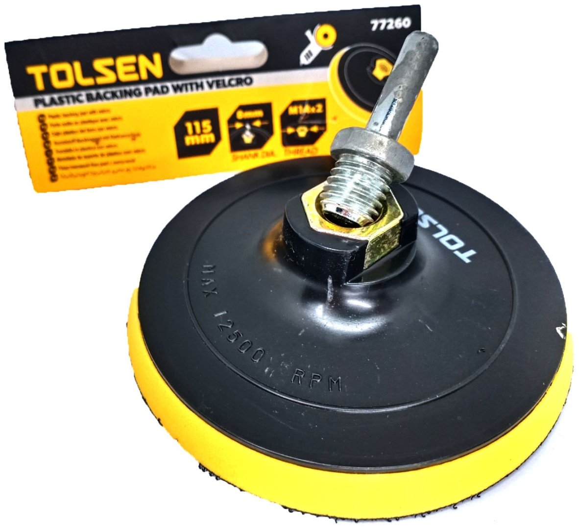 Тарелка для УШМ TOLSEN 77260 115 мм, абразивный материал Р0 1 шт