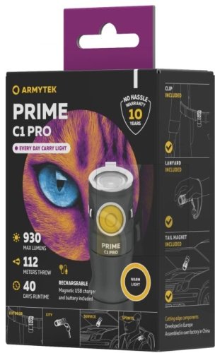 Турестический фонарь Armytek Prime v4 C1 Pro Cold F07901C черный