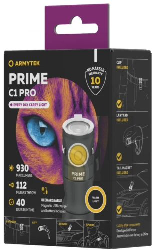 Турестический фонарь Armytek Prime v4 C1 Pro Cold F07901C черный