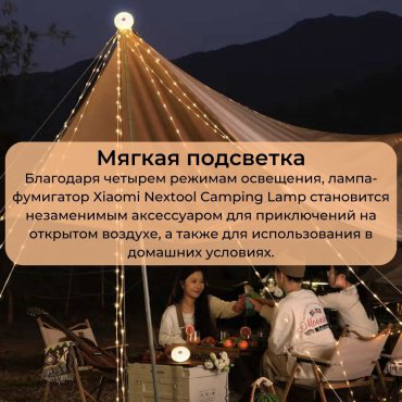 Турестический фонарь Xiaomi Nextool RGB Milky Way Lamp NE20247-RGB кемпинговый хаки купить,NaN