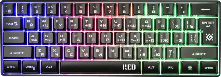 Клавиатура Defender Red GK-116 черная