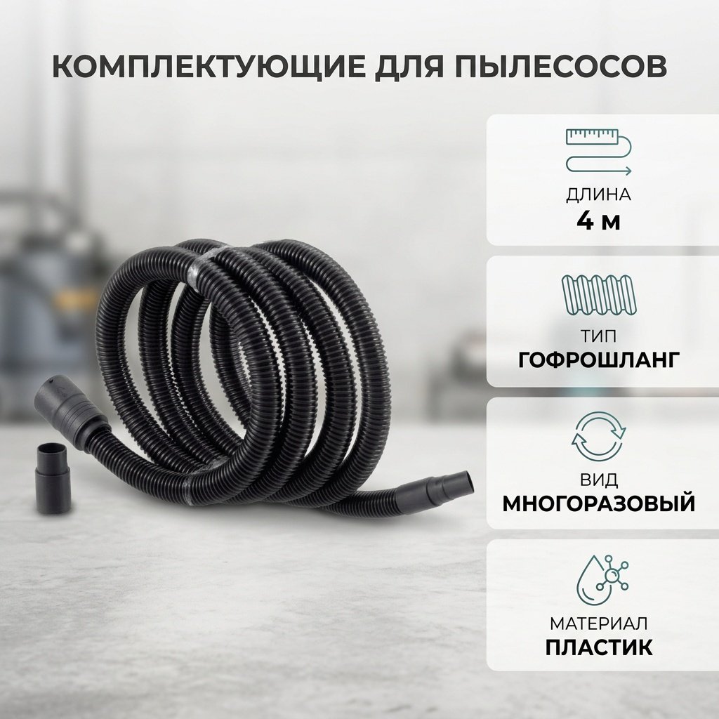 Гофрошланг DENZEL многоразовый 28219 1 шт купить,9350