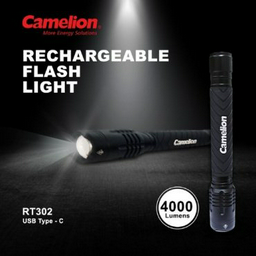 Турестический фонарь Camelion RT302-TBKF ручной черный