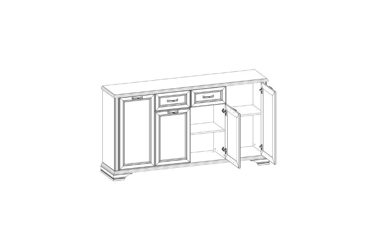 Комод Анрэкс Монако 4D1S сосна винтаж/дуб анкона купить,NaN