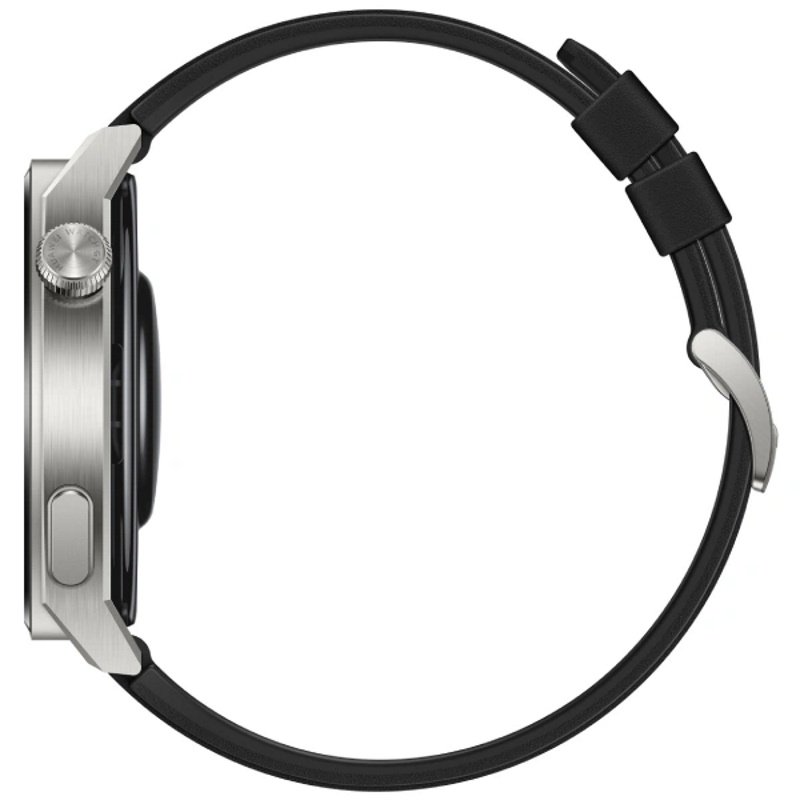 Смарт-часы Huawei Watch GT 3 Pro ODIN-B19S 55028473 46mm Light Titanium Case Black Fluoroelastomer Strap