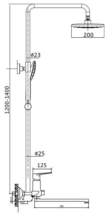 Oute душевой набор (гарнитур) T21094Н