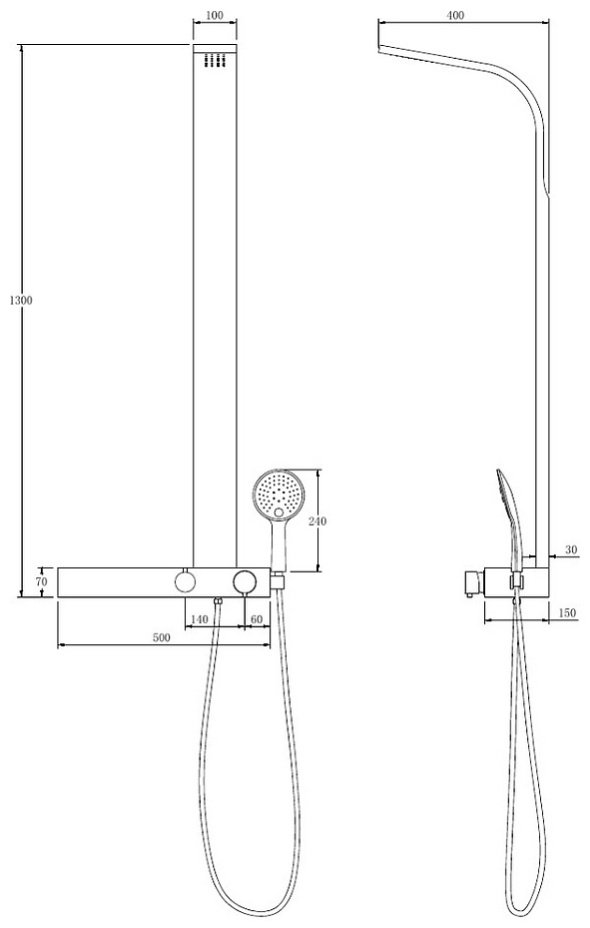 Taliente душевой набор (гарнитур) TA-G-TS1301B