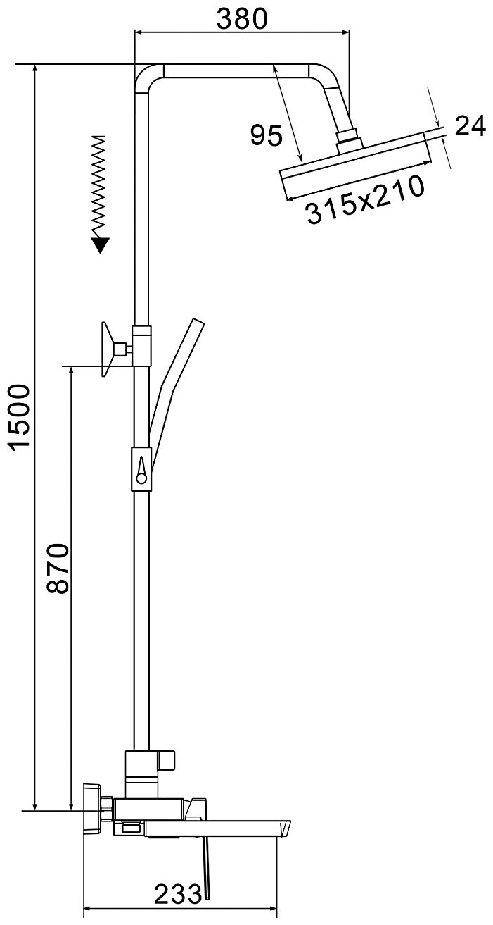 Domani-Spa душевой набор (гарнитур) KABINKA.KZ