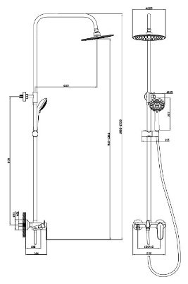 Diadonna душевой набор (гарнитур) D86-335117BL