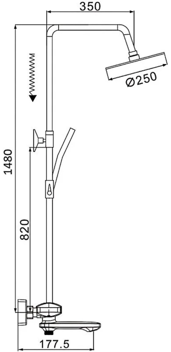 Rose душевой набор (гарнитур) R3996T