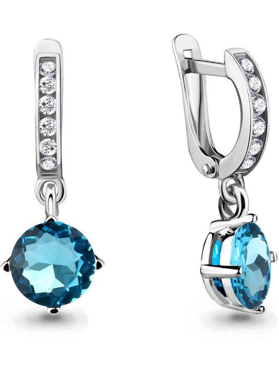  Серьги Aquamarine 46070101Б  купить,NaN