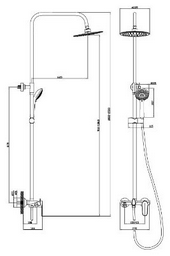Diadonna душевой набор (гарнитур) D87-335117W