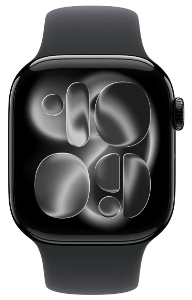 Смарт часы Apple Watch Series 11 GPS 42mm MEQT4 Jet Black Aluminium Case with Black Sport Band - S/M 