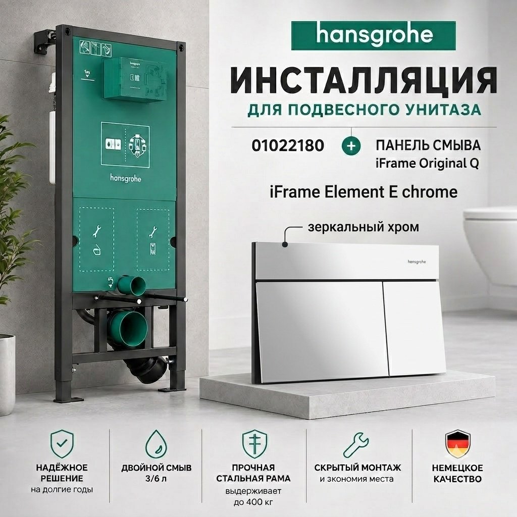 Hansgrohe рамная инсталляция iFrame universal+iFrame Element E