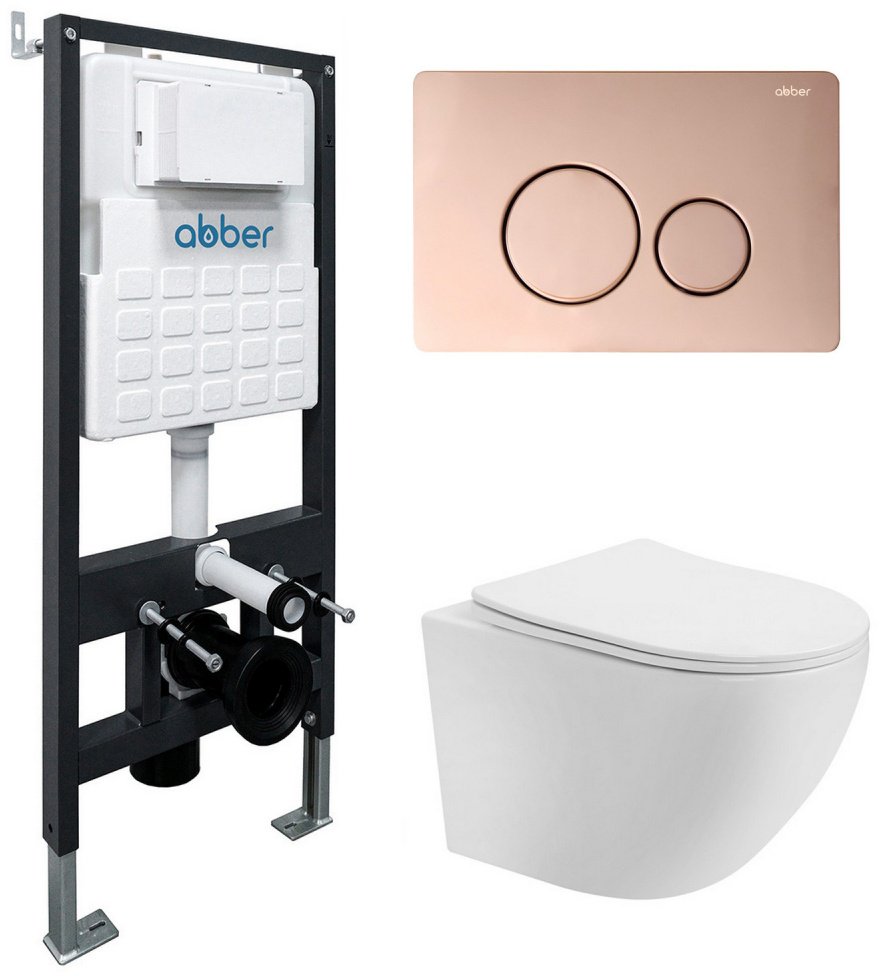Унитаз Abber AC1100-AC0105-AC0121RG, санфарфор
