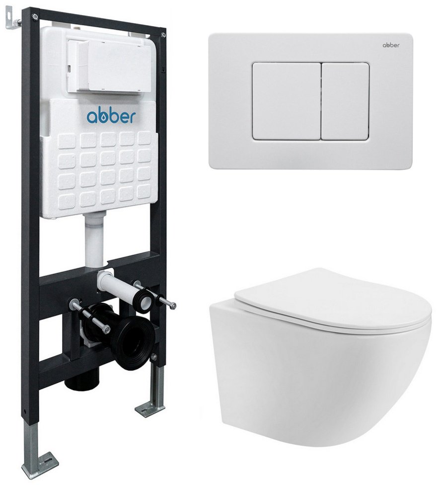 Унитаз с инсталляцией Abber AC1100, санфарфор