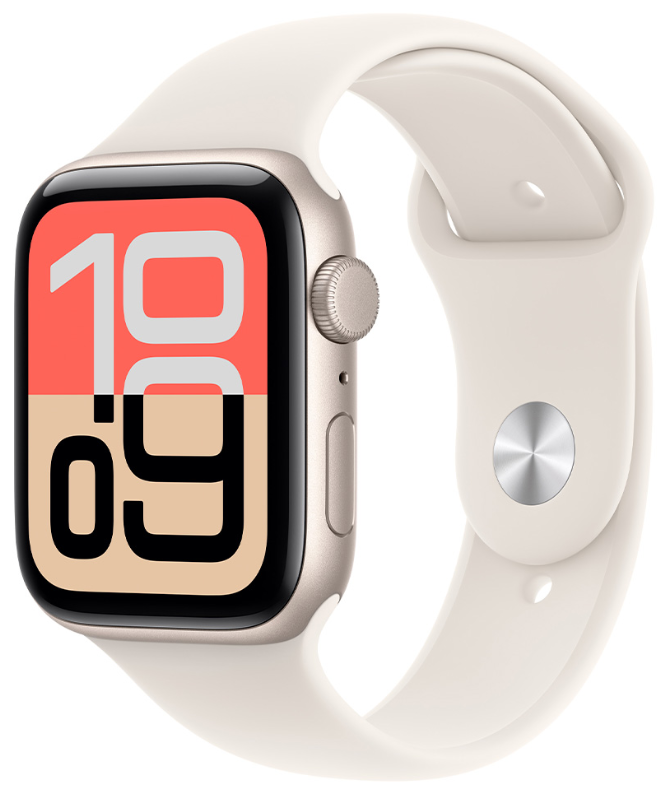 Смарт-часы Apple Watch SE 3&nbsp;GPS 44mm&nbsp;MEHG4 Starlight Aluminium Case with Midnight Sport Band S/M