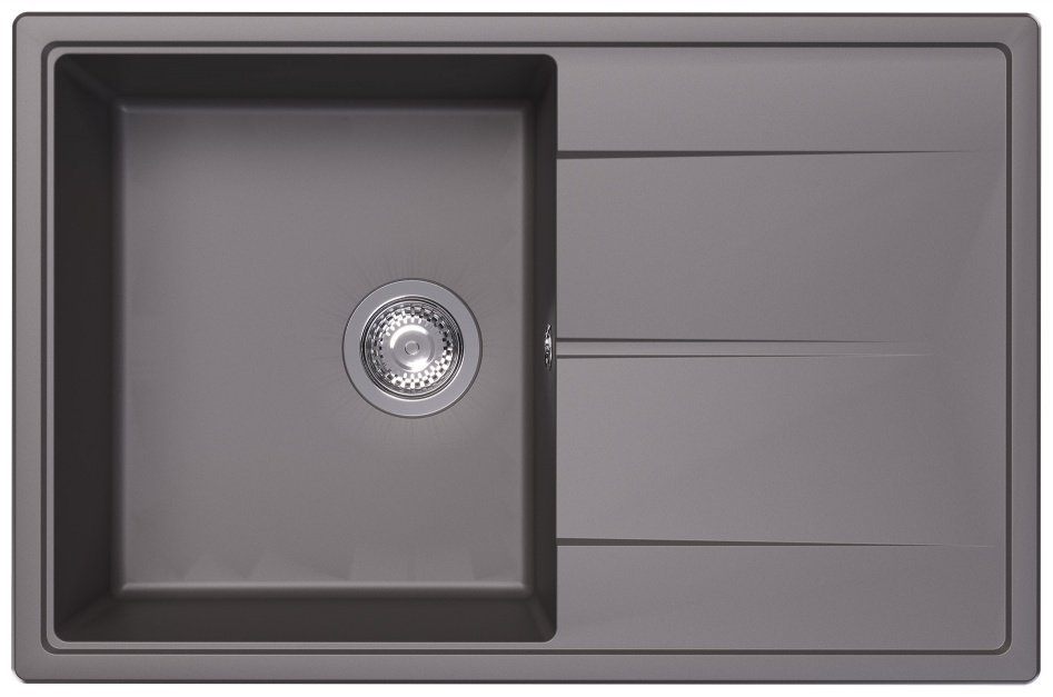 Abber AQ2904G врезная 78х51х21.7 см, кварцевый композит, тон серый купить,NaN