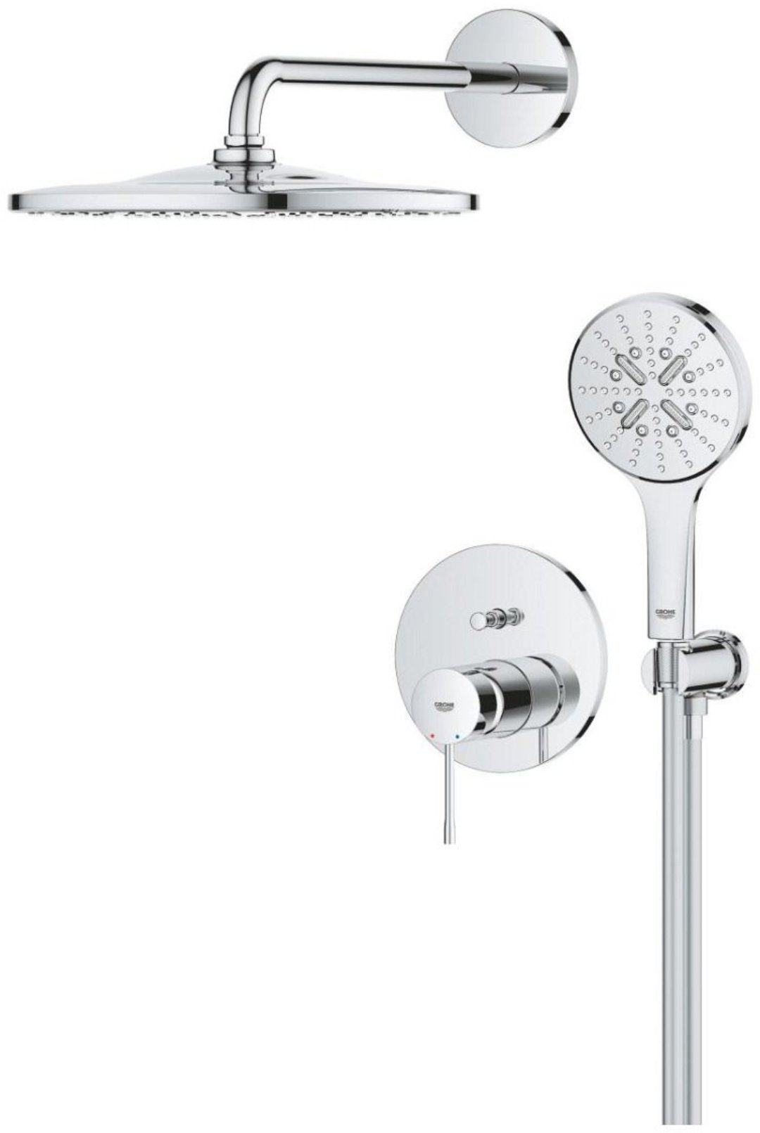 Grohe душевой набор (гарнитур) 25287000 *Набор для комплектации душа GROHE Essence 310, хром, нержавеющая сталь