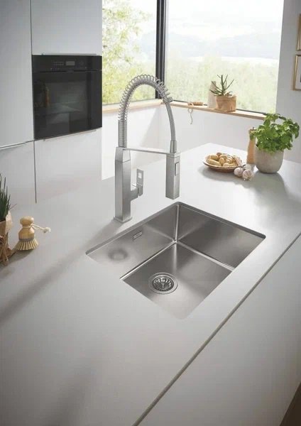 Кухонная мойка Grohe K700 Undermount 31574 Steel 45х55х20 см, нержавеющая сталь, тон серебристый купить,NaN