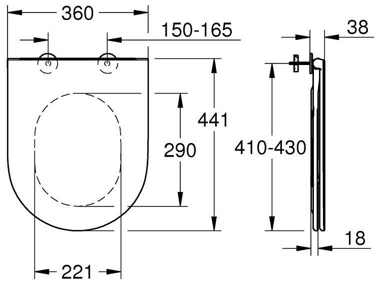 Grohe Bau Ceramic 39913000 44.1x36 мм