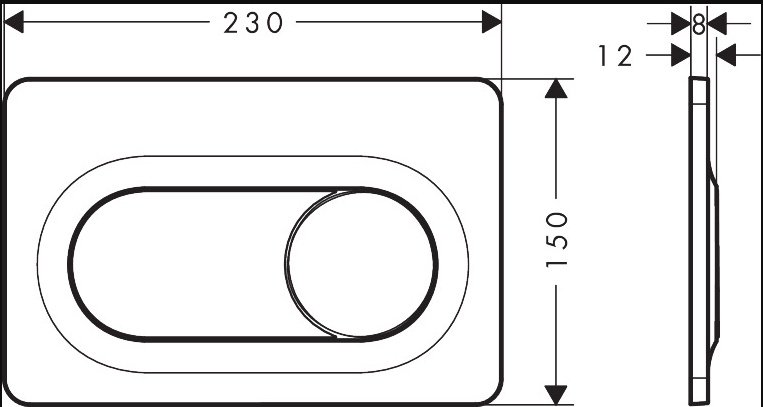 Hansgrohe кнопка смыва iFrame Original S 66002670