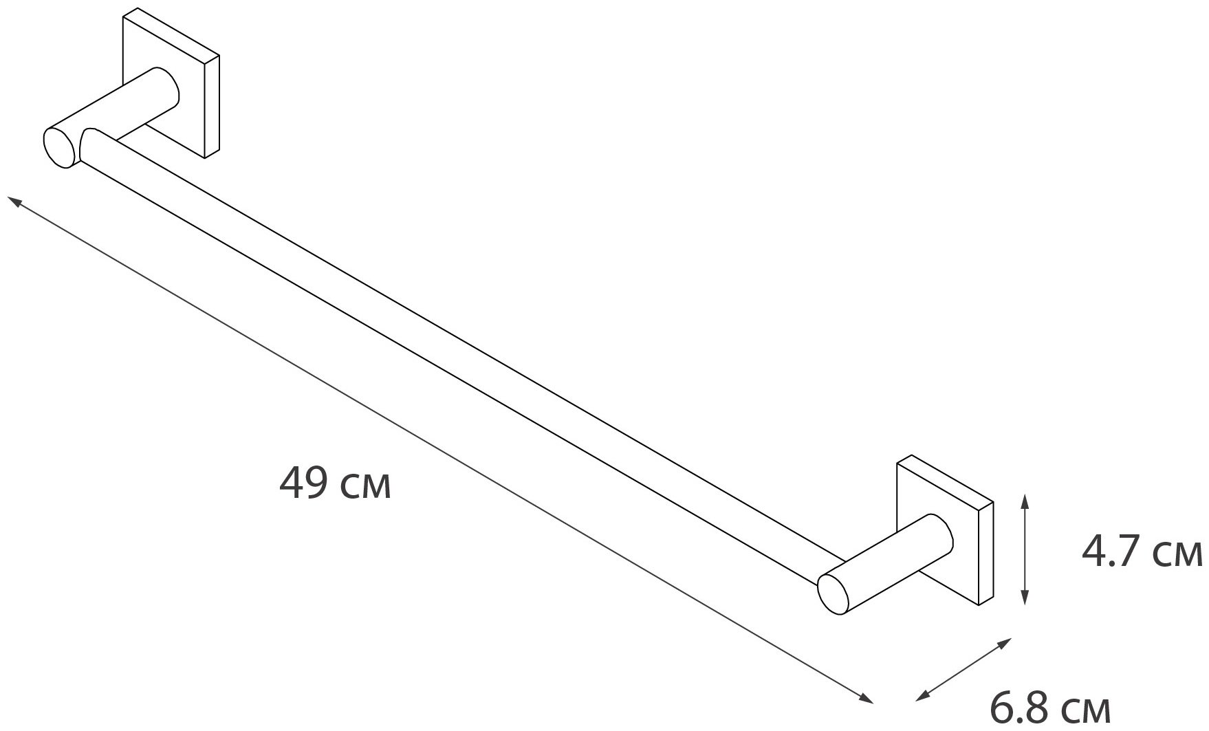 FIXSEN держатель WHITE HOUSE LUX SATIN FX-16001 1 шт, металл