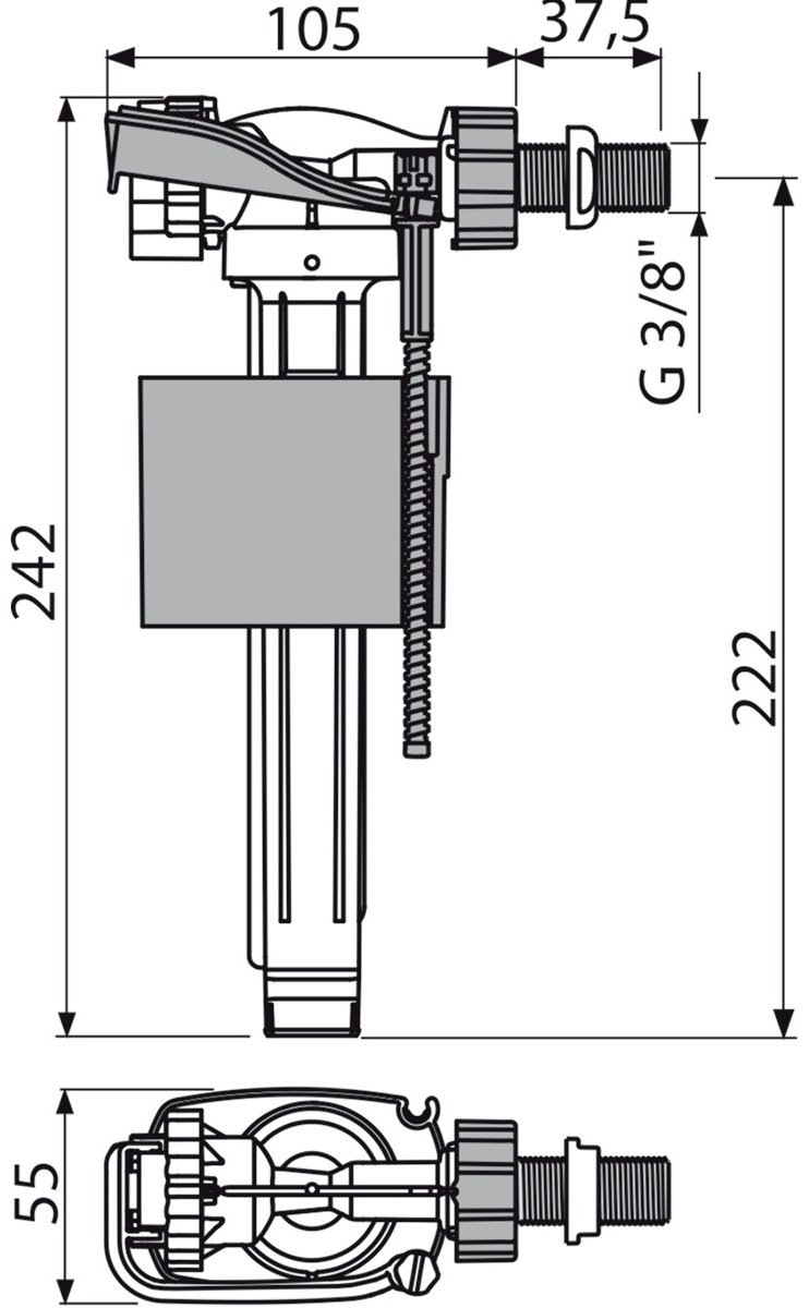 Alcaplast комплект для смыва A160 3/8