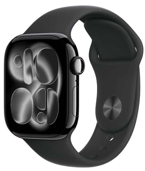 Смарт часы Apple Watch Series 11 GPS 42mm MEQT4 Jet Black Aluminium Case with Black Sport Band - S/M 