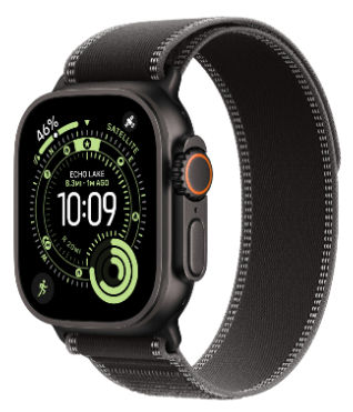 Смарт-часы Apple Watch Ultra 3 GPS + Cellular 49mm MF1H4Q Black Titanium Case with Black/Charcoal Trail Loop - M/L