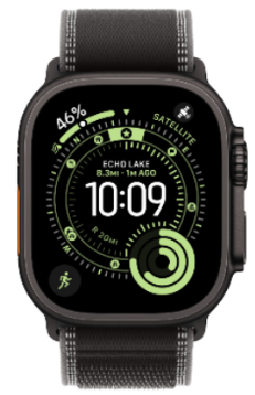 Смарт-часы Apple Watch Ultra 3 GPS + Cellular 49mm MF1H4Q Black Titanium Case with Black/Charcoal Trail Loop - M/L