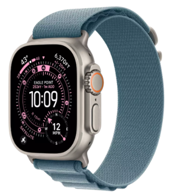 Смарт-часы Apple Watch Ultra 3 GPS + Cellular 49mm MEWM4Q Natural Titanium Case with Light Blue Alpine Loop - M