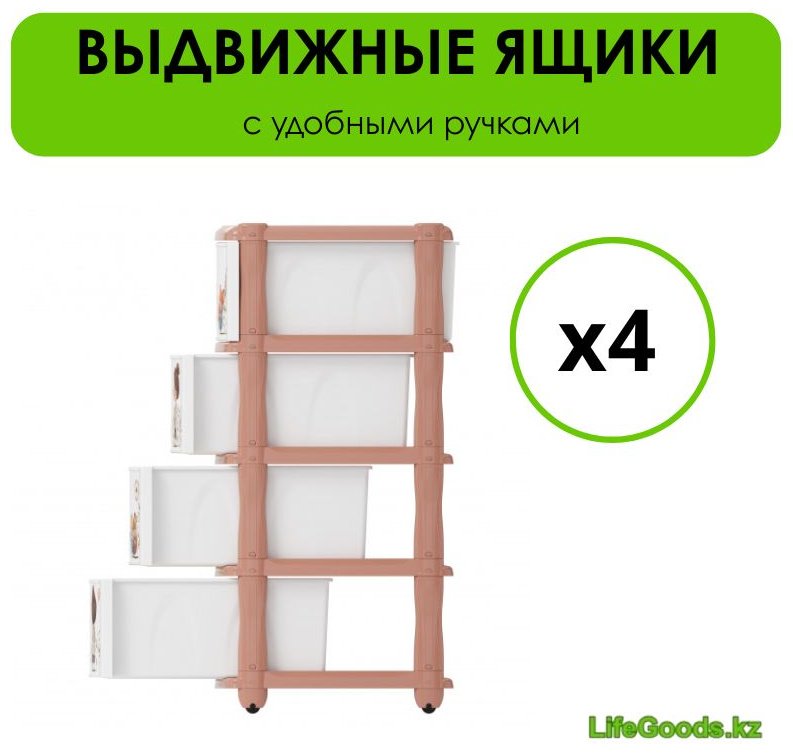 Комод пластиковый LifeGoods.kz LG10230 38х98х48 см купить,NaN