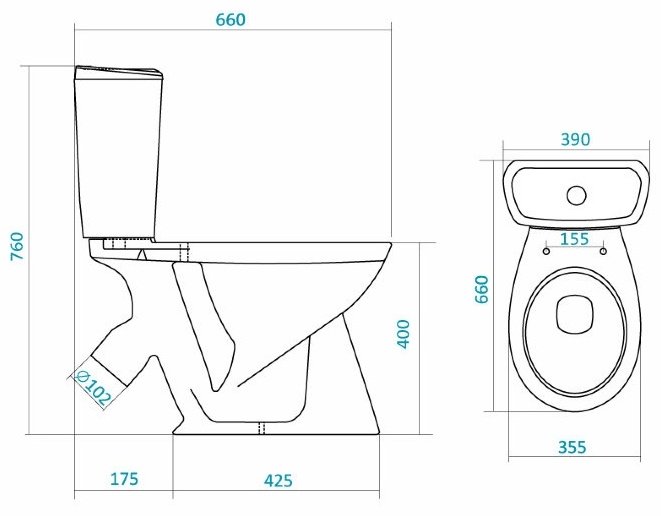 Santek унитаз Бриз, санфаянс