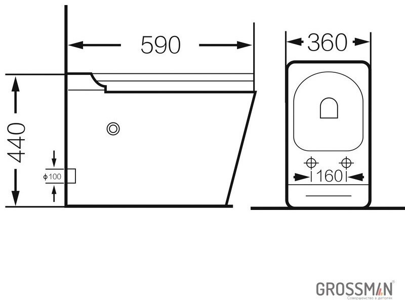 Grossman унитаз GR-PR-5501-impuls, санфаянс купить,181510