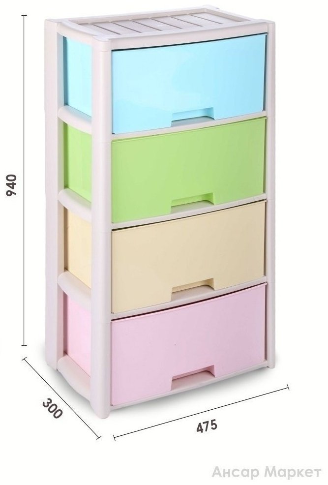 Комод пластиковый Альтернатива М7838 47.5х94х30 см купить,NaN
