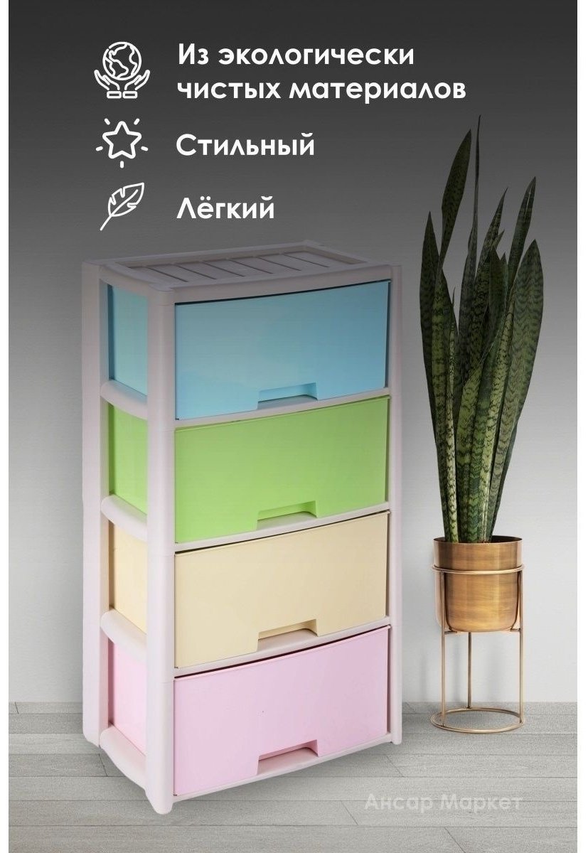 Комод пластиковый Альтернатива М7838 47.5х94х30 см купить,NaN