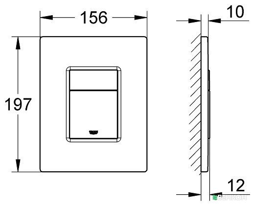 Унитаз с инсталляцией Grohe 38528001 38966KV0 GERZ, санкерамика