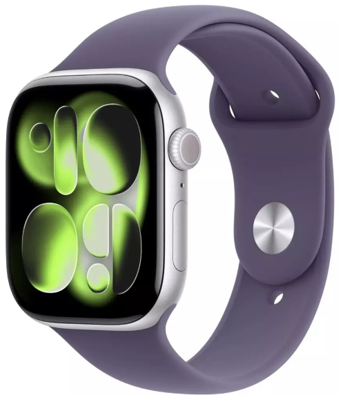Смарт часы Apple Watch Series 11 GPS 42mm MEU64 Silver Aluminium Case with Purple Fog Sport Band - S/M