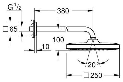 Grohe верхний душ 26687000