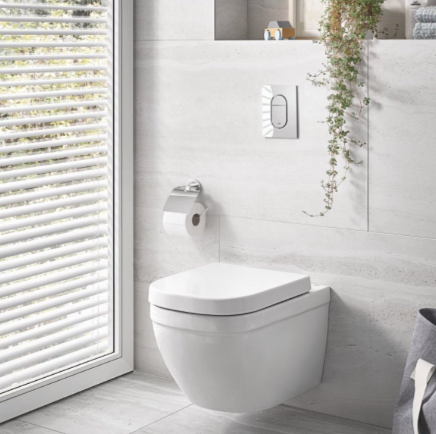 Унитаз подвесной GROHE Euro Ceramic 39554000, безободковый, с сиденье микролифт SoftClose